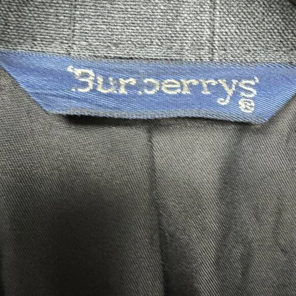 Burberrys Gray Pure Wool 2 Button Single Vent Sport Coat Blazer 38R - Picture 2 of 15